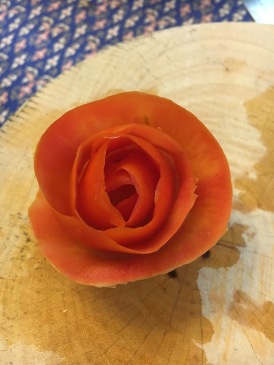 Bonus how to make a tomato rose